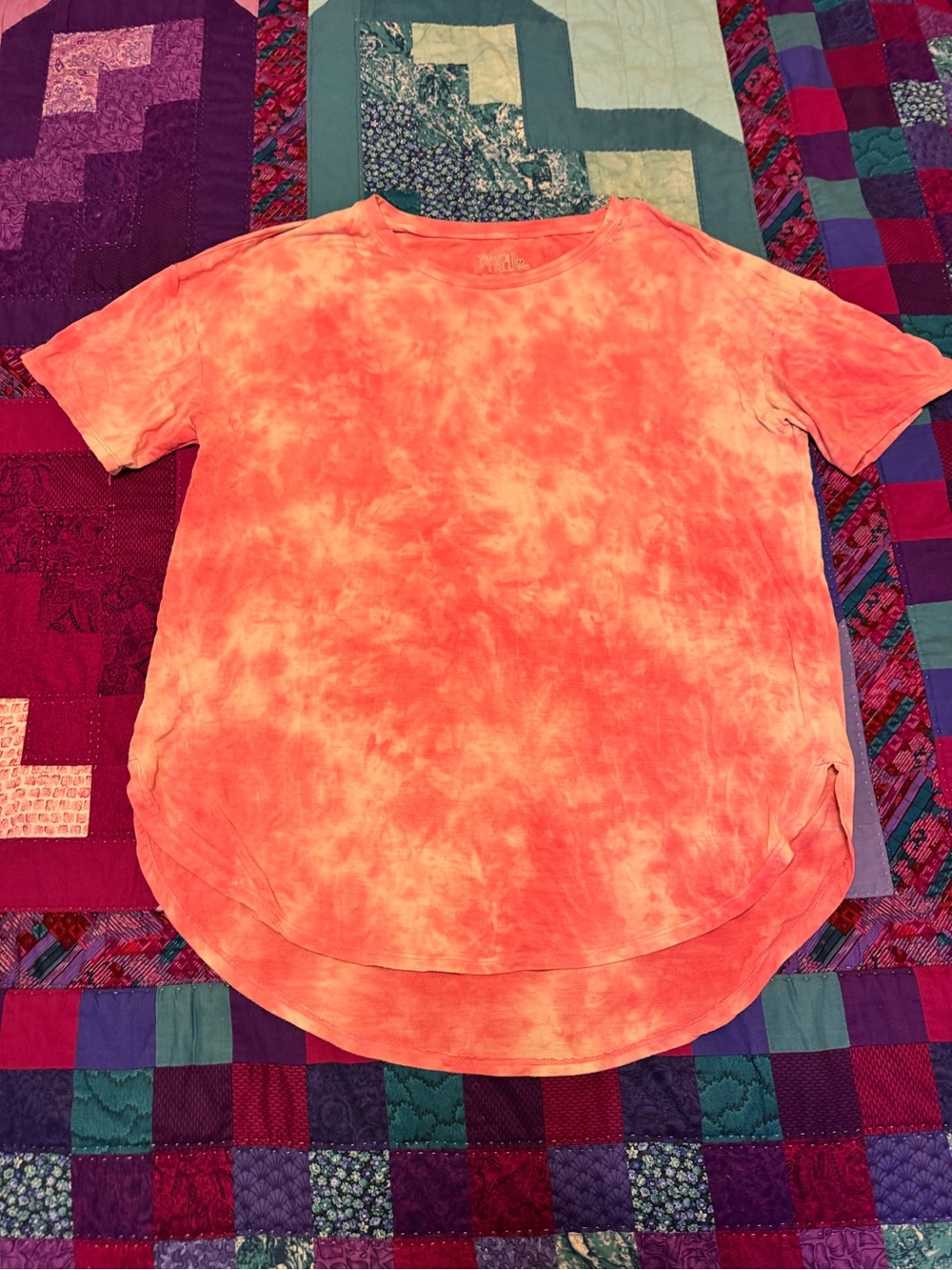 Tie-Dye Short Sleeve Tee - Coral Pink